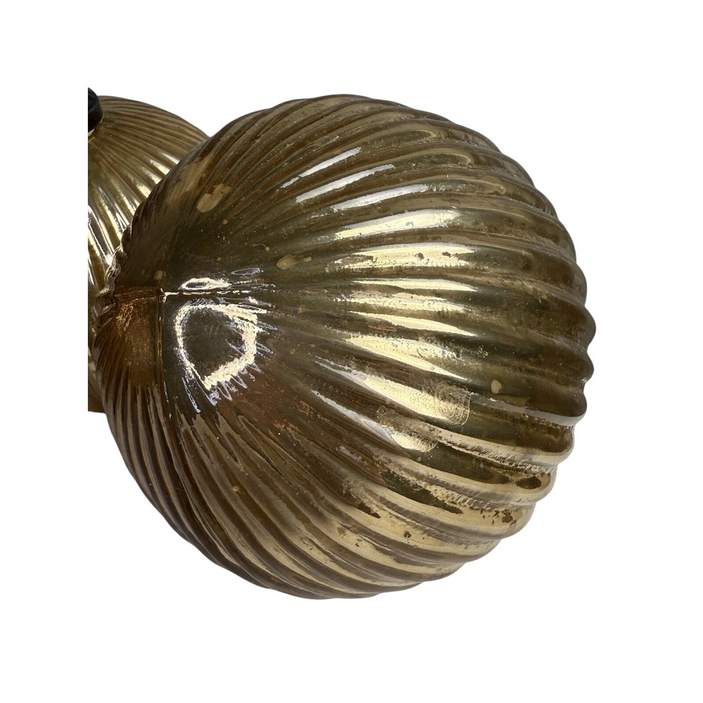 Kugel Style‎ Gold Mercury Glass 6" Ribbed Christmas Ornament Table Display Large - Picture 6 of 7